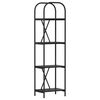 vidaXL Polica 4 razina 40 x 30 x 146 cm Konstruirano drvo Crni hrast