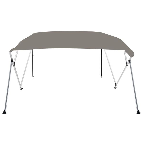 vidaXL Tenda bimini s 4 luka siva 243x196x137 cm