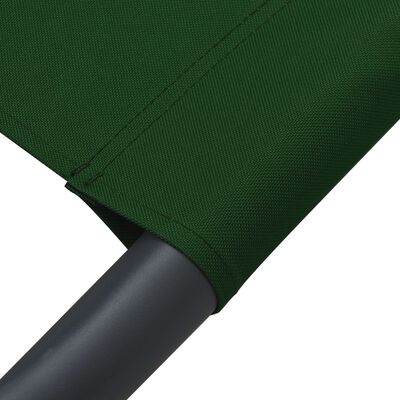 vidaXL Vanjski ležaj s krovom i jastucima zeleni