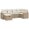 vidaXL 6-dijelni set vrtnih sofa s jastucima bež od poliratana