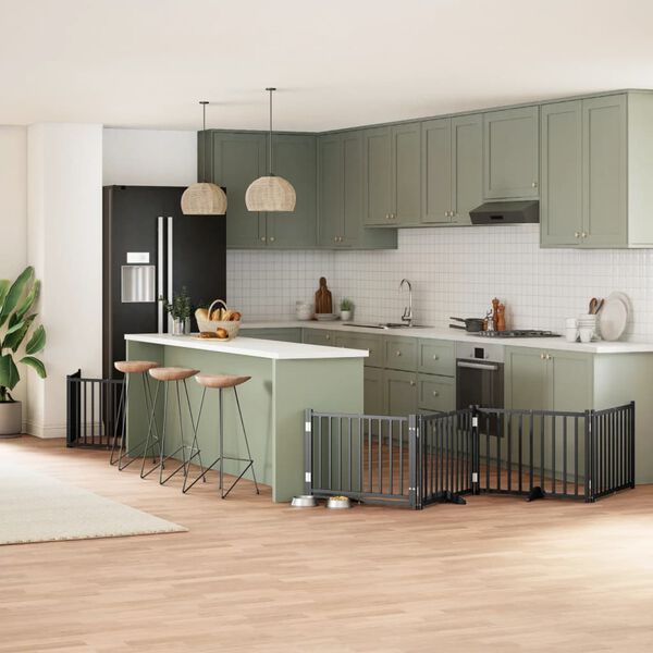 vidaXL Vrata za pse s vrata&scaron;cima 6 panela sklopiva 480 cm drvo topole