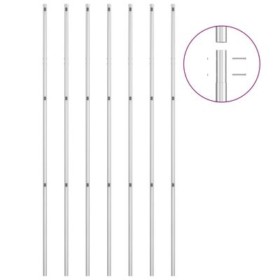 vidaXL Žičana ograda sa stupovima pocinčani čelik 15 x 1,5 m srebrna