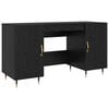 vidaXL Stol Crni hrast Konstruirano drvo 140 x 50 x 75 cm