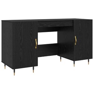 vidaXL Stol Crni hrast Konstruirano drvo 140 x 50 x 75 cm