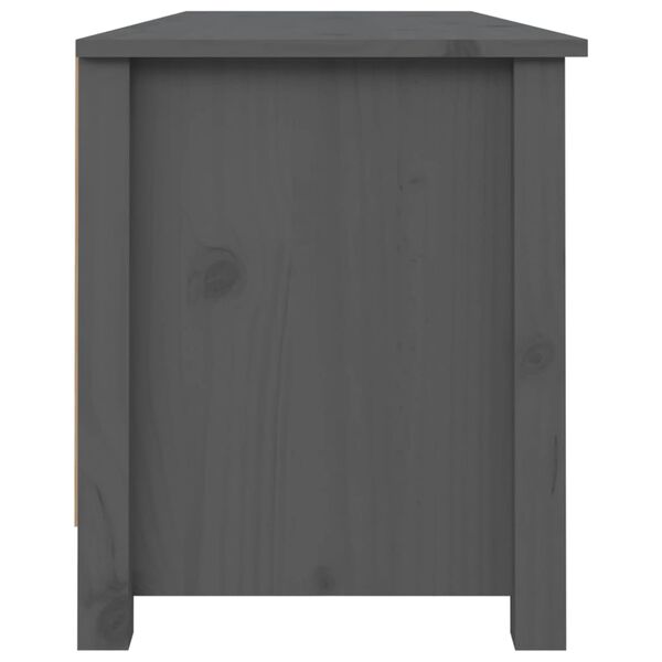 vidaXL Klupa za cipele siva 110 x 38 x 45,5 cm od masivne borovine