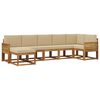 vidaXL Set vanjskih sofa s jastukom 7 pcs Prirodna i bež Poliester
