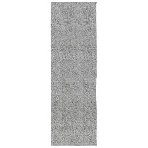 vidaXL Čupavi tepih PAMPLONA s visokim vlaknima moderni sivi 80x250 cm