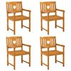 vidaXL Vanjska klupa 4 pcs Prirodna 56 x 55,5 x 90 cm