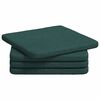 vidaXL Jastučići za sjedenje 4 pcs tkanina Tamnozelena 40 x 40 x 3 cm