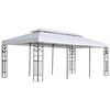 vidaXL Platno za sjenicu Bijela 300 x 600 cm Poliester