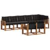 vidaXL Set vanjskih sofa s jastukom 8 pcs Prirodna i crna