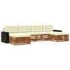 vidaXL Set vanjskih sofa 6 kom. Čvrsto drvo akacije