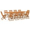 vidaXL 11-dijelni vrtni blagovaonski set 280x90x75 cm bagremovog drva