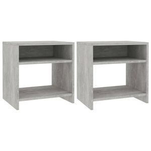 vidaXL Noćni ormarići 2 kom boja betona 40x30x40 cm konstruirano drvo