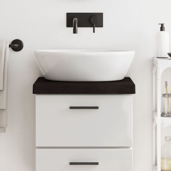 vidaXL Kupaonska radna ploča tamnosmeđa 40x40x(2-6) cm tretirano drvo