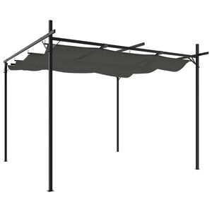 vidaXL Pergola s pomičnim krovom antracit 295 x 292 x 230 cm