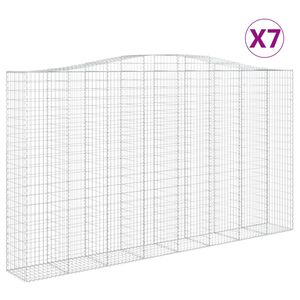 vidaXL Lučne gabionske ko&scaron;are 7 kom 400x50x220/240cm pocinčano željezo