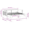 vidaXL Dnevni krevet na razvlačenje bez madraca tamnosivi 90 x 200 cm