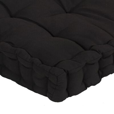vidaXL Paletni podni jastuci 6 kom crni pamučni