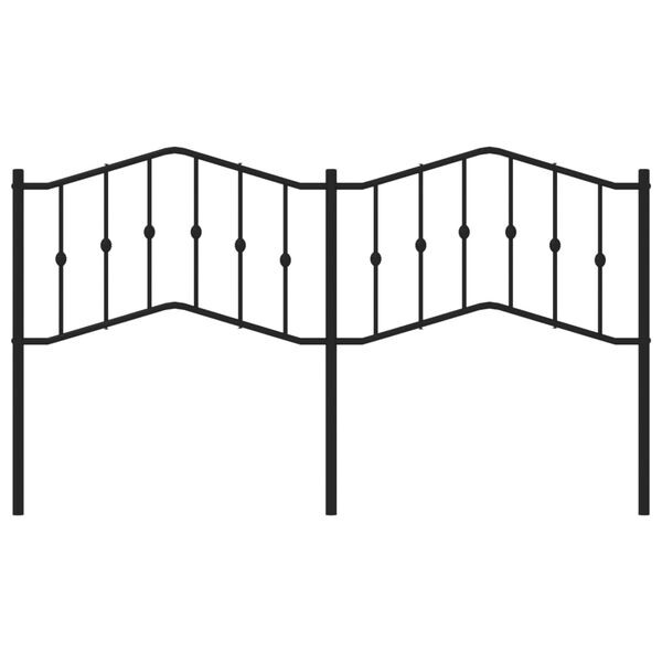 vidaXL Metalno uzglavlje crno 160 cm