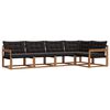vidaXL Set vanjskih sofa 5 kom. Prirodna i crna