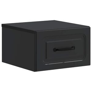 vidaXL Noćni ormarić za montažu na zid Zidne Crna 34,5 x 33 x 20 cm