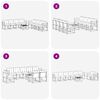 vidaXL Set vanjskih sofa s jastukom 9 pcs Prirodna i krem