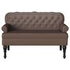 vidaXL Chesterfield klupa Smeđa 119,5 x 64,5 x 75 cm Lažna koža