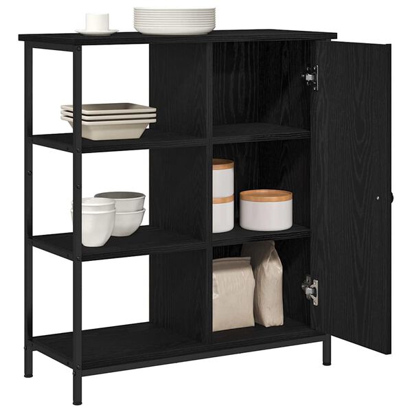 vidaXL Kreveta Crni hrast 70 x 30 x 80 cm