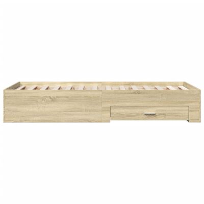 vidaXL Okvir kreveta s ladicama boja hrasta sonome 150 x 200 cm drveni