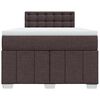 vidaXL Krevet box spring s madracem tamnosmeđi 120 x 190 cm od tkanine