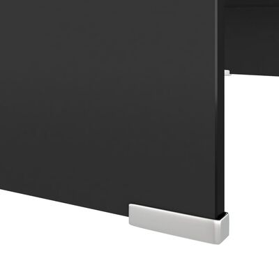 vidaXL Stalak za TV/Monitor Stakleni Crni 70x30x13 cm