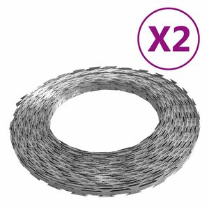vidaXL BTO-22 žilet-žice 2 kom 100 m čelična
