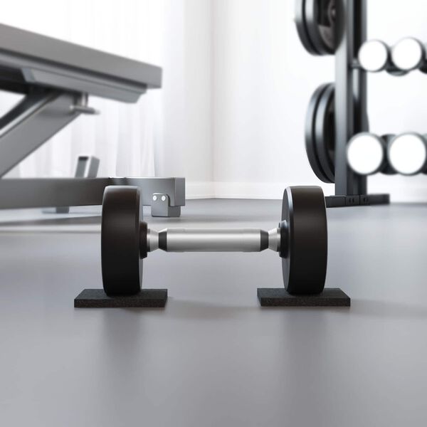 vidaXL Gumeni jastučić Crna Guma