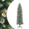 vidaXL Umjetno vitko božićno drvce Zelena i bijela 240 cm