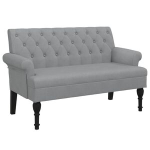 vidaXL Klupa s naslonom svjetlosiva 120 x 62 x 75,5 cm od tkanine