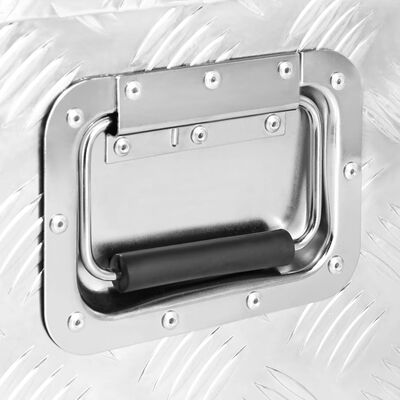 vidaXL Kutija za pohranu srebrna 100 x 55 x 37 cm aluminijska