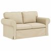 vidaXL Sofa 2 pcs Krema 155 x 82 x 80 cm tkanina