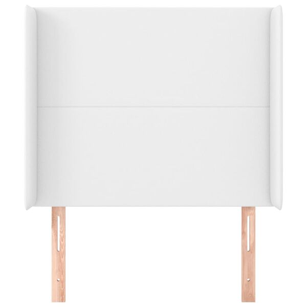 vidaXL Uzglavlje s ušima bijelo 83x16x118/128 cm od umjetne kože