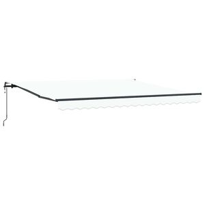 vidaXL Povlačivi tende Bijela 400 &times; 300 cm Tkanina i Aluminij