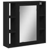vidaXL Kupaonski ormarić s ogledalom crni 60 x 16 x 60 cm drveni