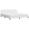 vidaXL Krevet s madracem Dover bijeli 200x200 cm umjetna koža