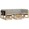 vidaXL Set vanjskih sofa 7 kom. Bijela i svjetlosiva