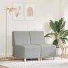 vidaXL Modularna sofa bez naslona 2 pcs Oblačnosiva 55 x 74 x 82 cm