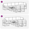 vidaXL Set vanjskih sofa s jastukom 9 pcs Prirodna i antracit