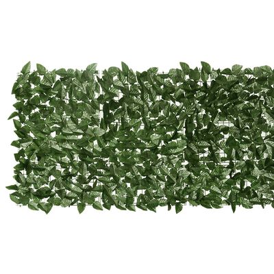 vidaXL Balkonski zastor s tamnozelenim lišćem 400 x 75 cm