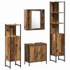 vidaXL Set namje&scaron;taja za kupaonicu 4 pcs Smeđa 33 x 33 x 185.5 cm
