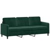 vidaXL 2-dijelni set sofa tamnozeleni bar&scaron;unasti