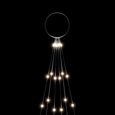 vidaXL Božićno drvce na stijegu 108 LED žarulja hladne bijele 180 cm