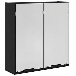 vidaXL Ogledalo ormar Crni hrast 64 x 20 x 67 cm Konstruirano drvo
